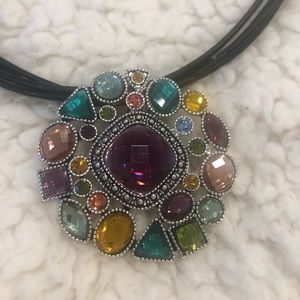 Colorful statement necklace/brooch